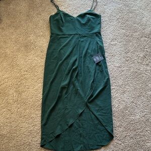 Lulu's Forest Green Midi Dress